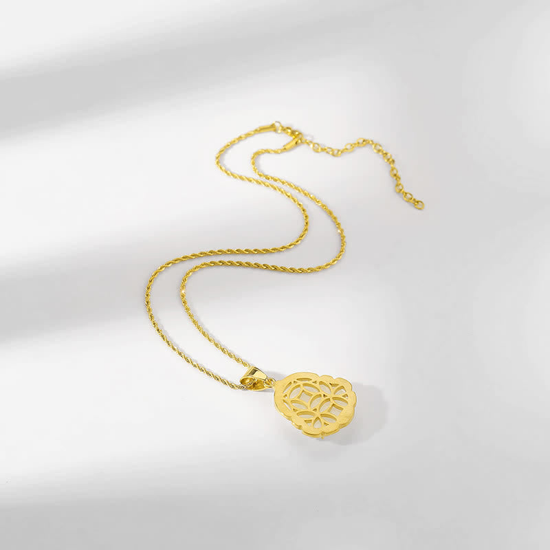 Buddha Stones Ketting met lachende Boeddha van jade, 18 karaats verguld - image 7