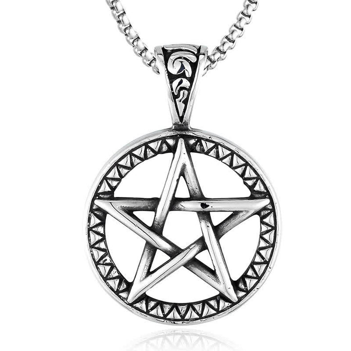 Pentagram balans Ketting van titaniumstaal - image 2