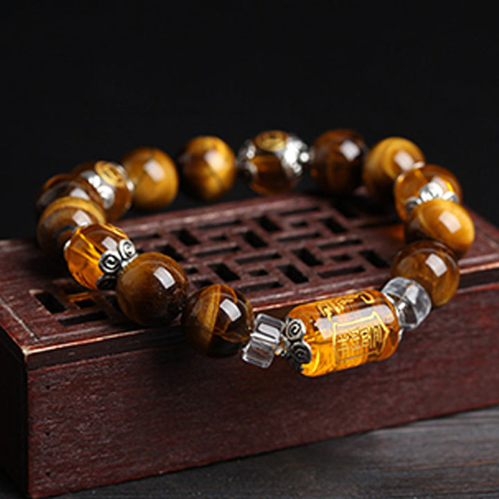 Buddha Stones Armband met tijgeroogkralen - image 3
