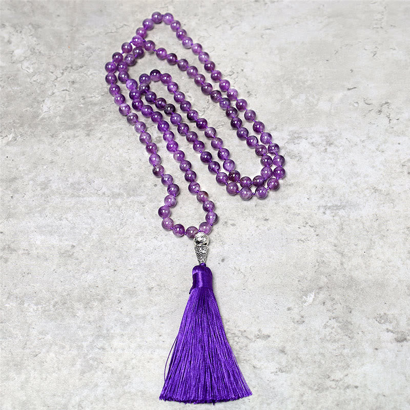 Buddha Stones Tibetaanse Mala - Ketting met 108 kralen voor yoga, meditatie en gebed. - image 1