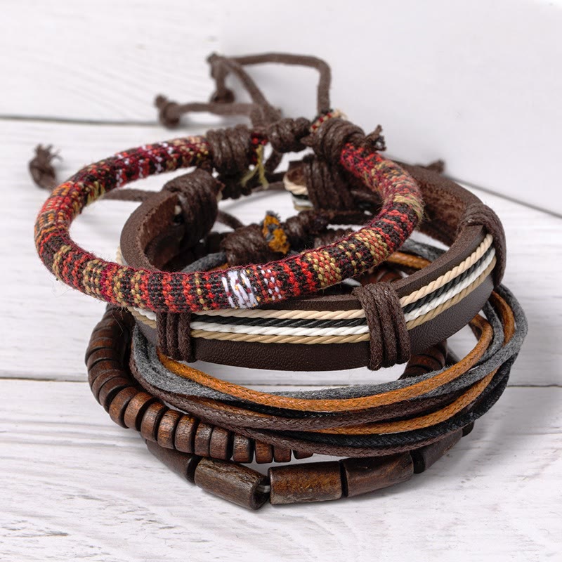 Buddha Stones Wikkelarmband van henneptouw, houten kralen en Armband. - image 4