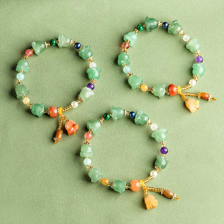 Buddha Stones Groene aventurijn magnolia bloem Armband - image 8