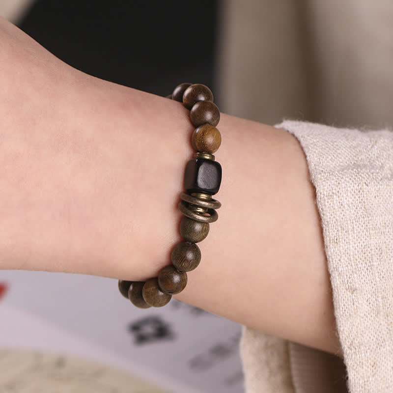 Buddha Stones Tibetaanse groene sandelhout kristallen rustgevende Armband - image 2
