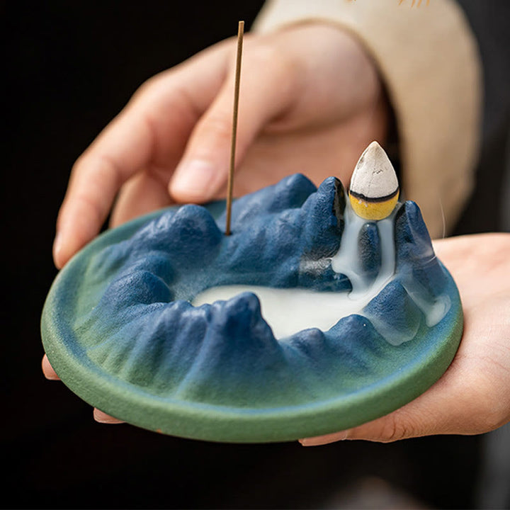 Creatieve keramische wierookbrander met terugvloeiende Wierook uit de bergen - image 8