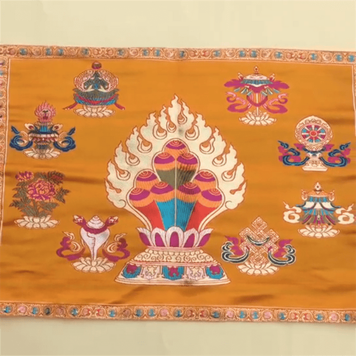 Gebedsaltaarmat, helende meditatie, mat met 8 gelukssymbolen - image 9