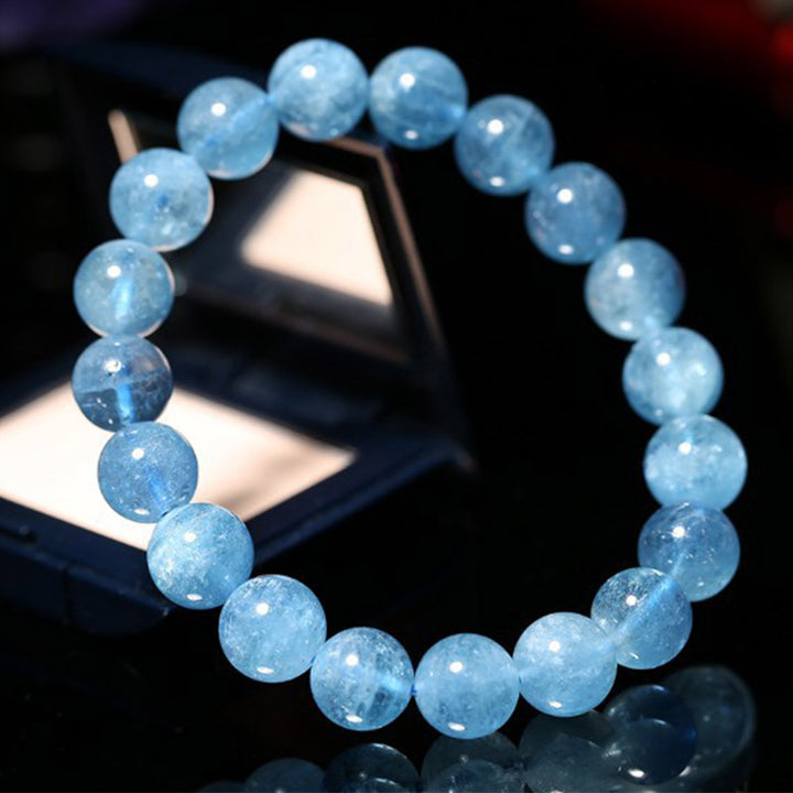 Buddhastoneshop Aquamarijn Kralen Armband - image 1