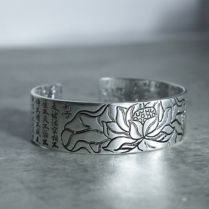 Buddha Stones Tibetaanse lotus Armband van wit koper - image 5