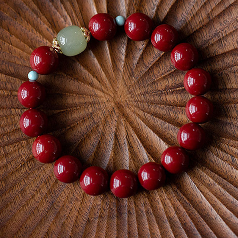 Buddha Stones Armband van cinnabergroene aventurijn - Paars zand - 12mm - image 2