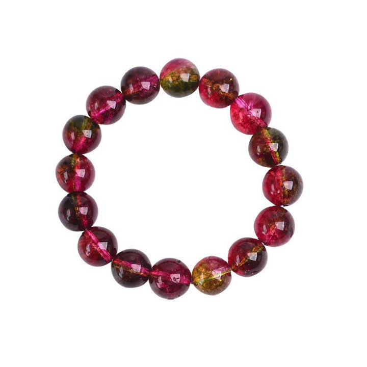 Buddha Stones Armband van natuurlijke toermalijn met symbool voor liefde en wijsheid - image 6
