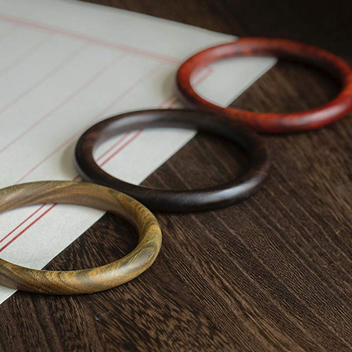 Buddha Stones Tibetaanse armband met kleine blaadjes, rood sandelhout en ebbenhout , Bangle-armband - image 26