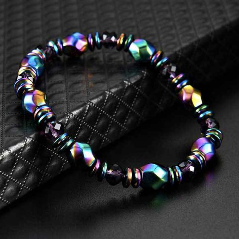 Buddha Stones Regenboog Hematiet Wellness Armband - image 1