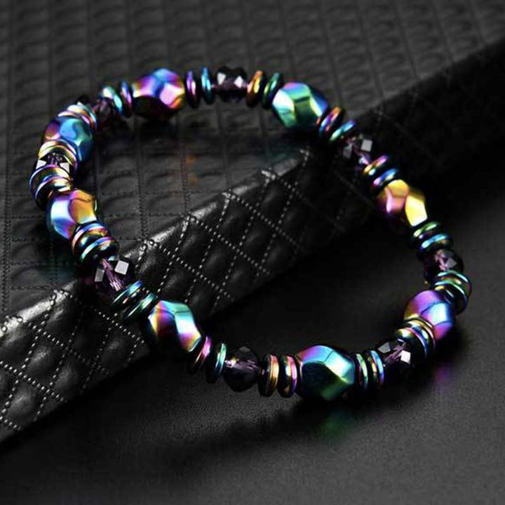 Buddha Stones Regenboog Hematiet Wellness Armband - image 1