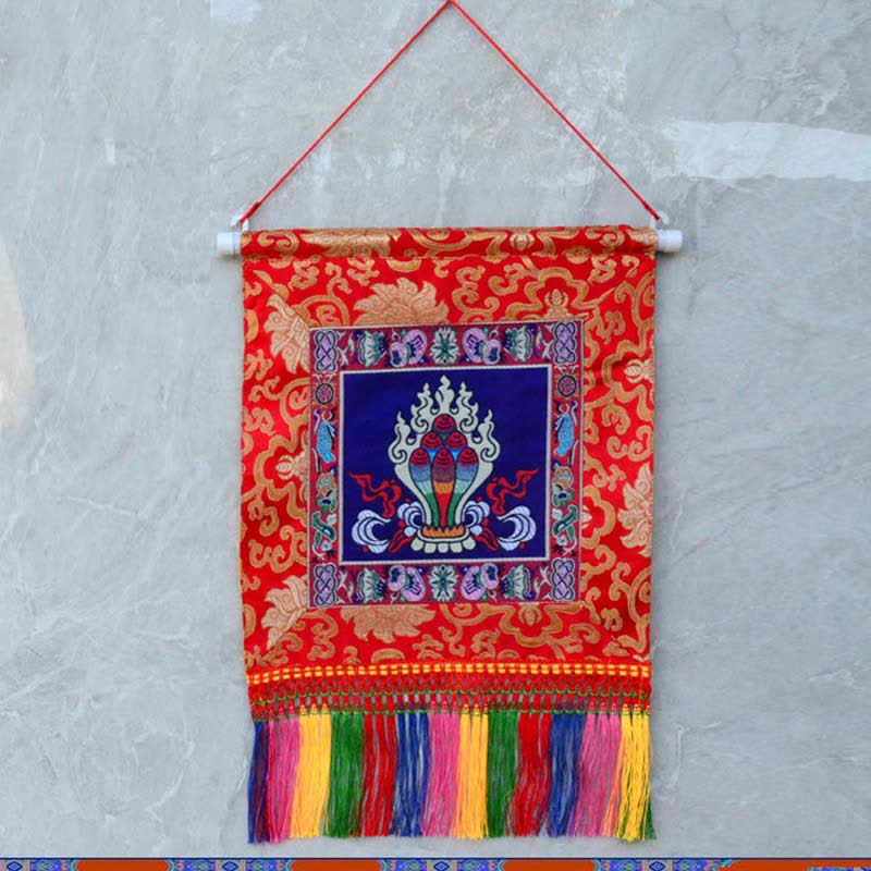 Vajra, gunstige symbolen, spirituele kracht, muurdecoratie - Het Chintamani-juweel - Blauw - image 9