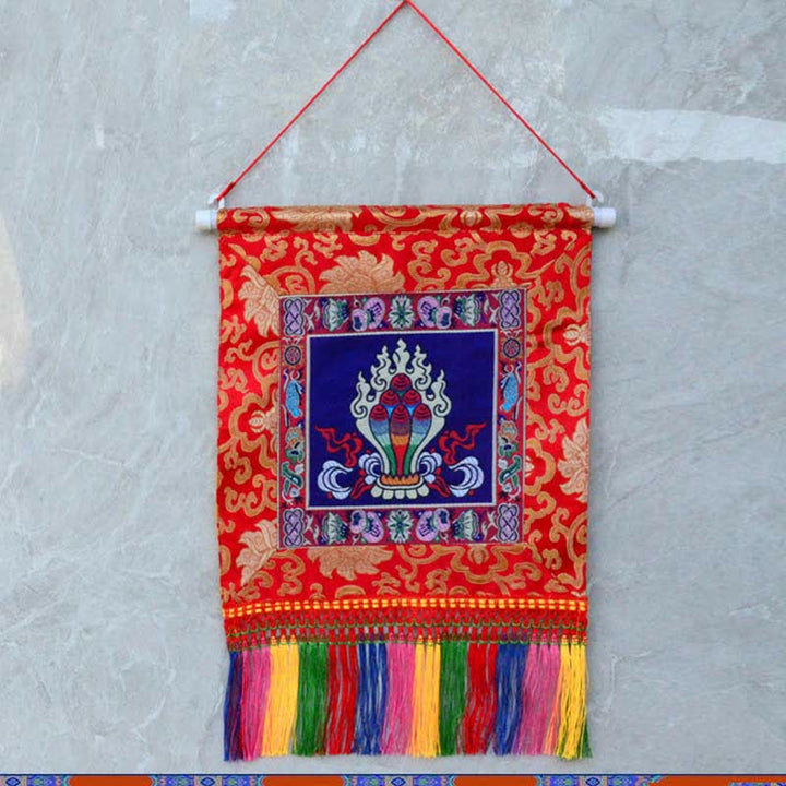 Vajra, gunstige symbolen, spirituele kracht, muurdecoratie - Het Chintamani-juweel - Blauw - image 9