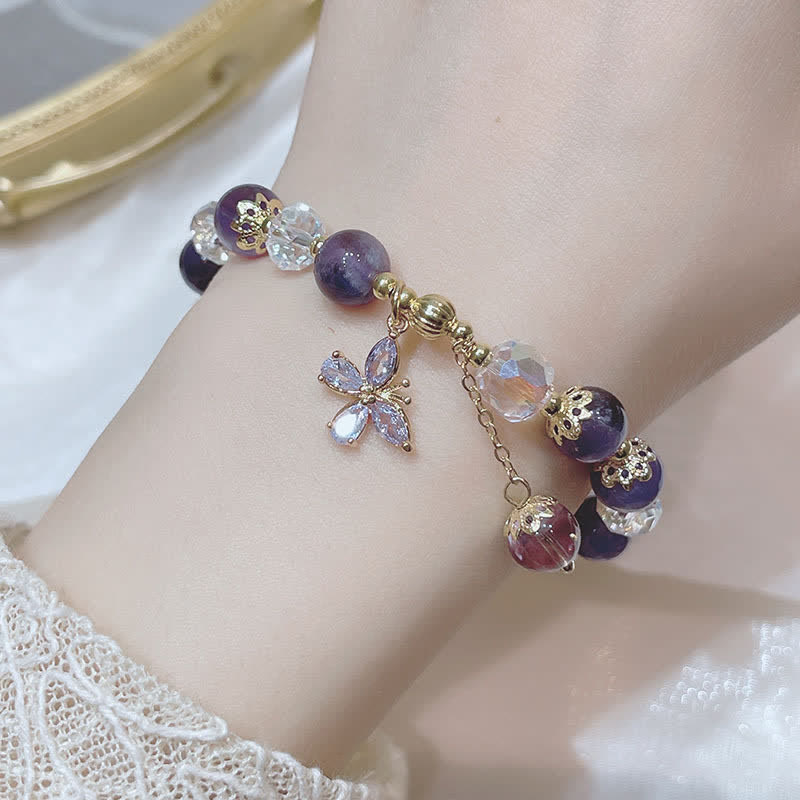 Buddha Stones Spirituele Armband van natuurlijk amethistkristal - image 1