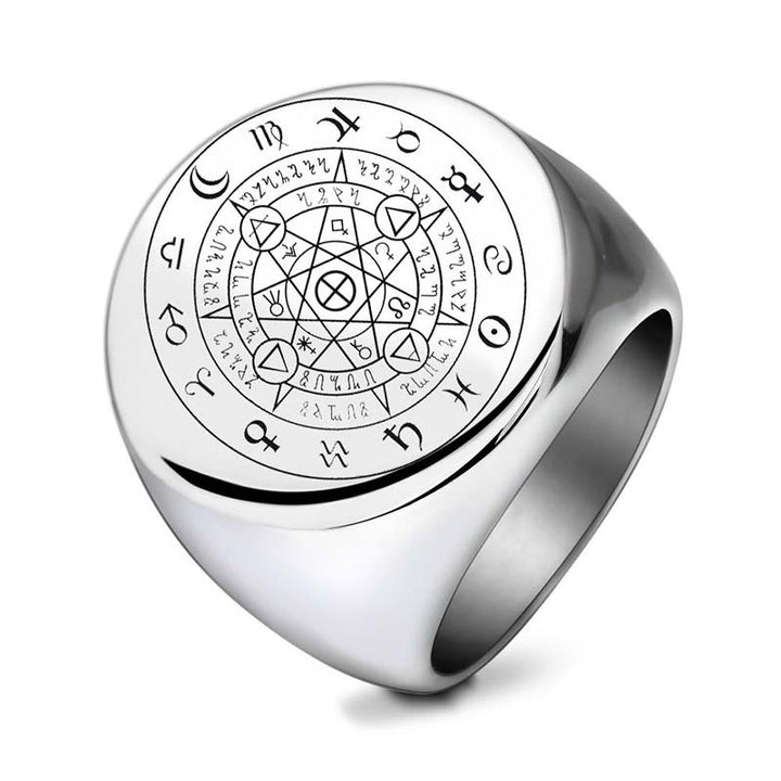 Buddha Stones Ring ter bescherming en zegening van de 12 sterrenbeelden van de dierenriem - Zilver - US12 - image 6