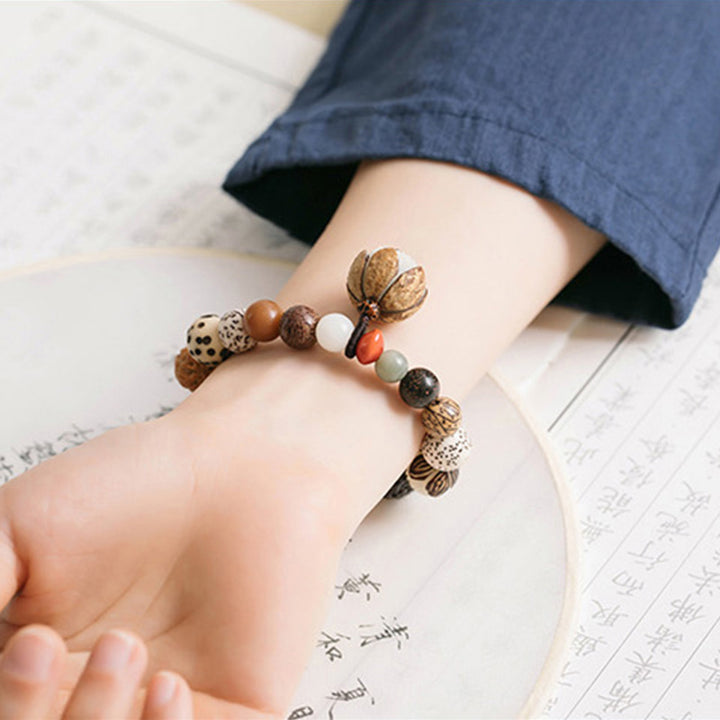 Buddha Stones Bodhizaad Lotus Wijsheid Vrede Pols Mala Armband - image 2