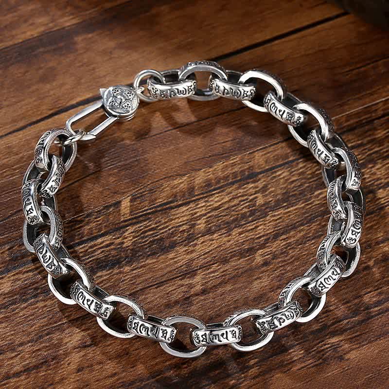 Buddha Stones 925 Sterling Zilveren Om Mani Padme Hum Gegraveerde Bangle-armband - image 4