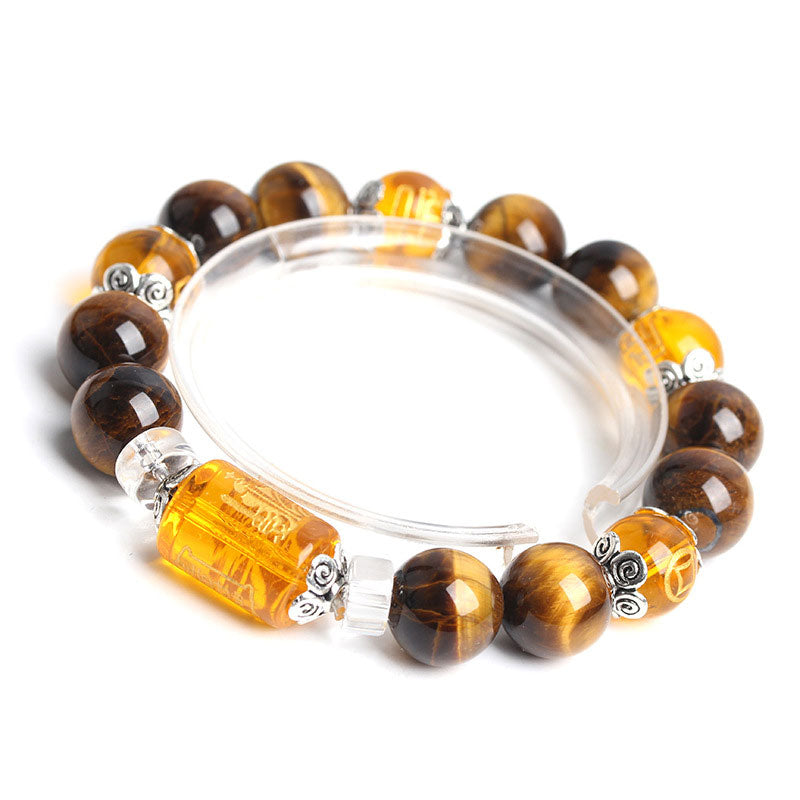 Buddha Stones Armband met tijgeroogkralen - image 9