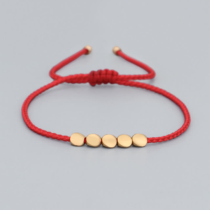 Buddha Stones Feng Shui geluksarmbandje met rood Armband - image 0