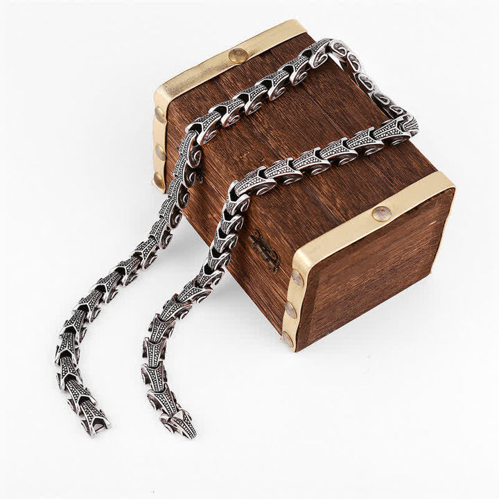 Buddha Stones Beschermende Ketting met hanger en drakenpatroon van titaniumstaal . - image 16