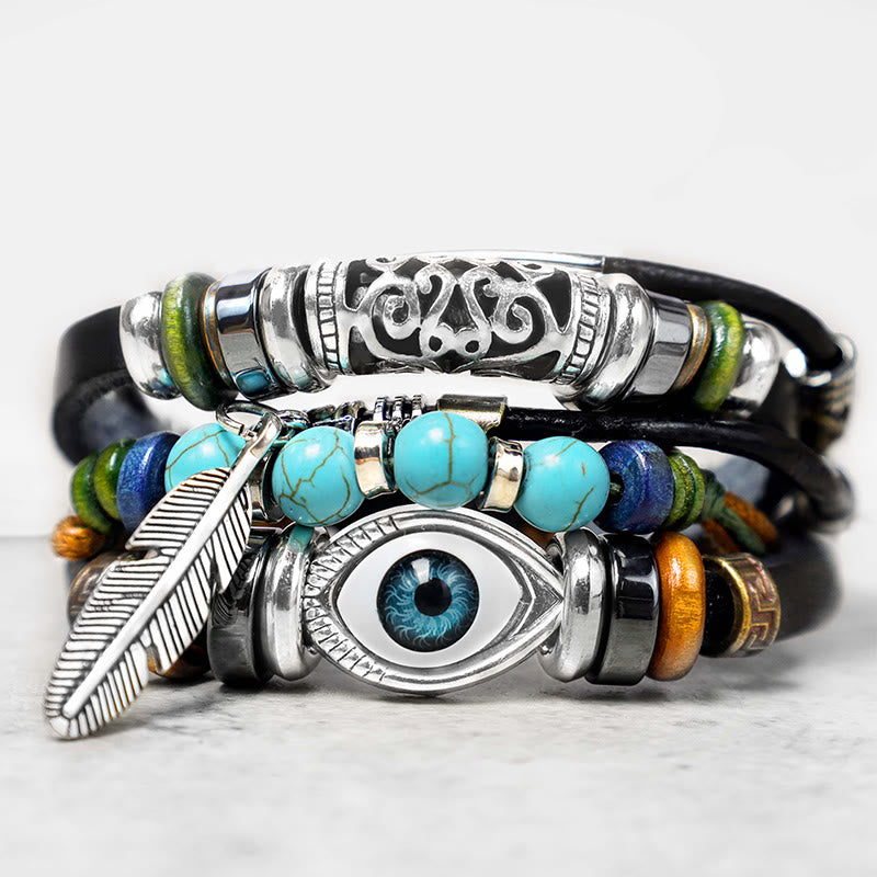 Buddha Stones Tibetaanse turkooizen Armband ter zuivering van het boze oog - Turkoois - image 0