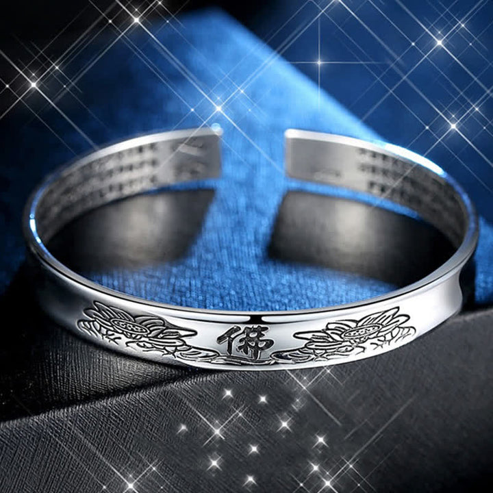 Buddha Stones Hartsoetra Mantra Bangle Vrede Koperen Manchetarmband - image 5