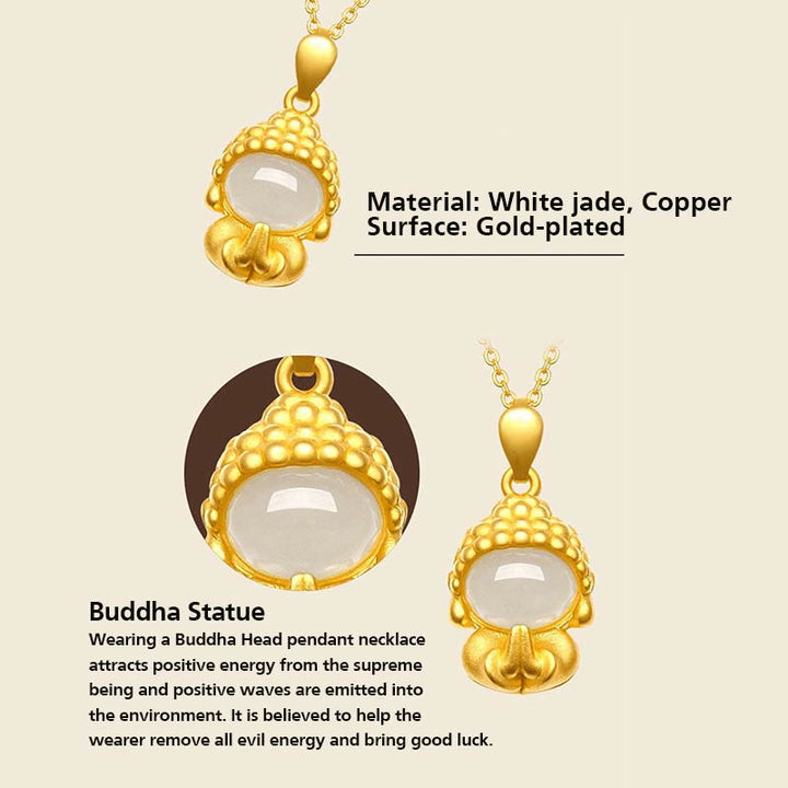 Buddha Stones Witte jade Boeddha succes hanger Ketting - image 4