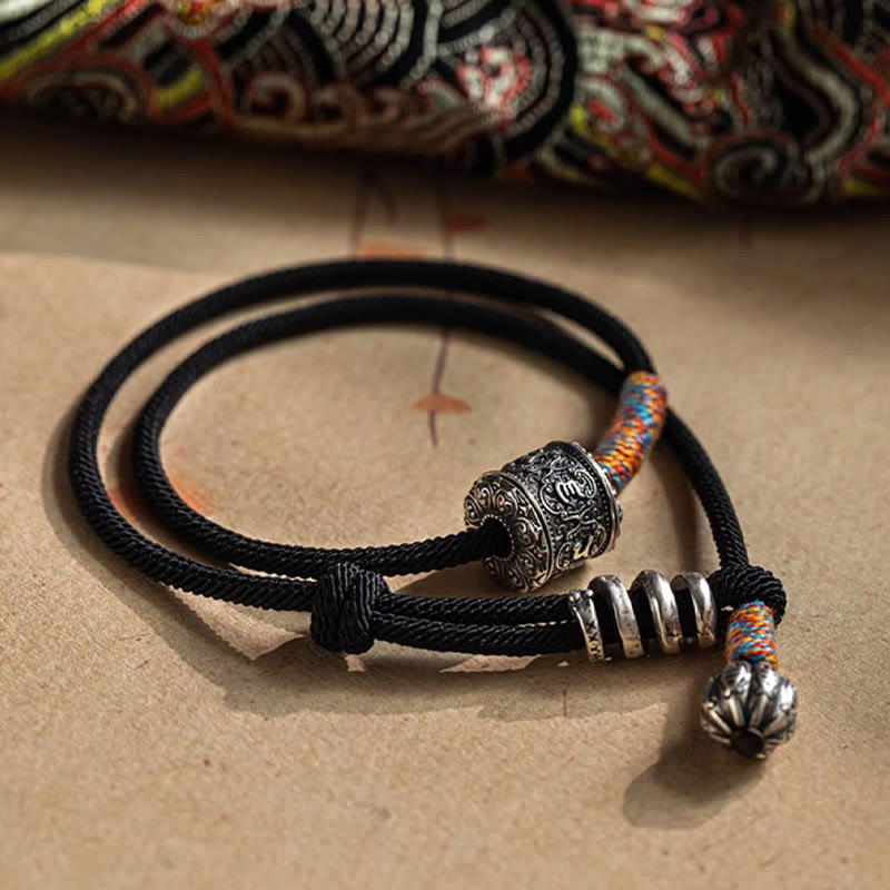 Buddha Stones Tibetaans Om Mani Padme Hum gegraveerd amulet dubbele Armband - image 2