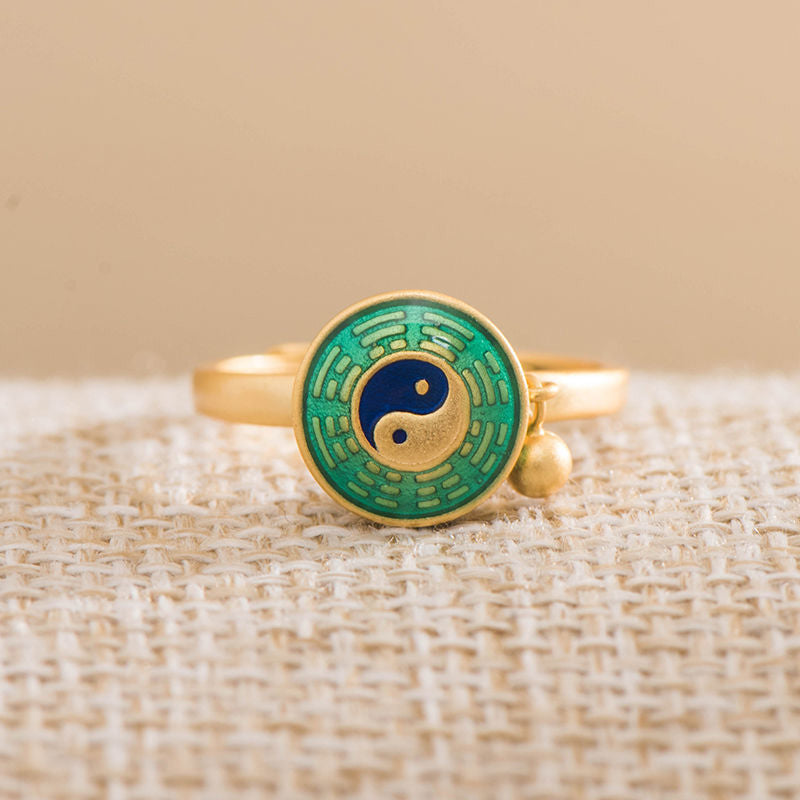 Yin Yang koperen geluks- en rijkdom draaibare Ring - image 5