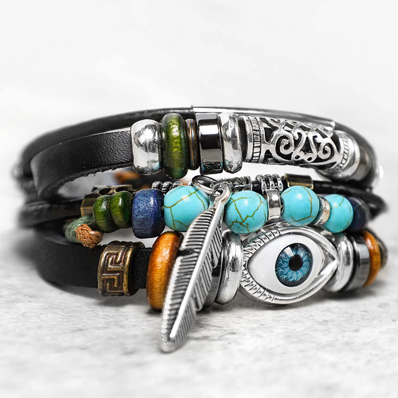 Buddha Stones Tibetaanse turkooizen Armband ter zuivering van het boze oog - image 1
