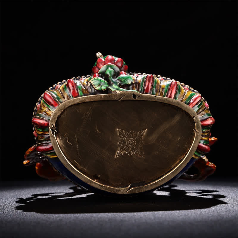 Buddha Stones Gele Jambhala Bodhisattva beeldje, Serenity koperen beeldje, woondecoratie - image 9