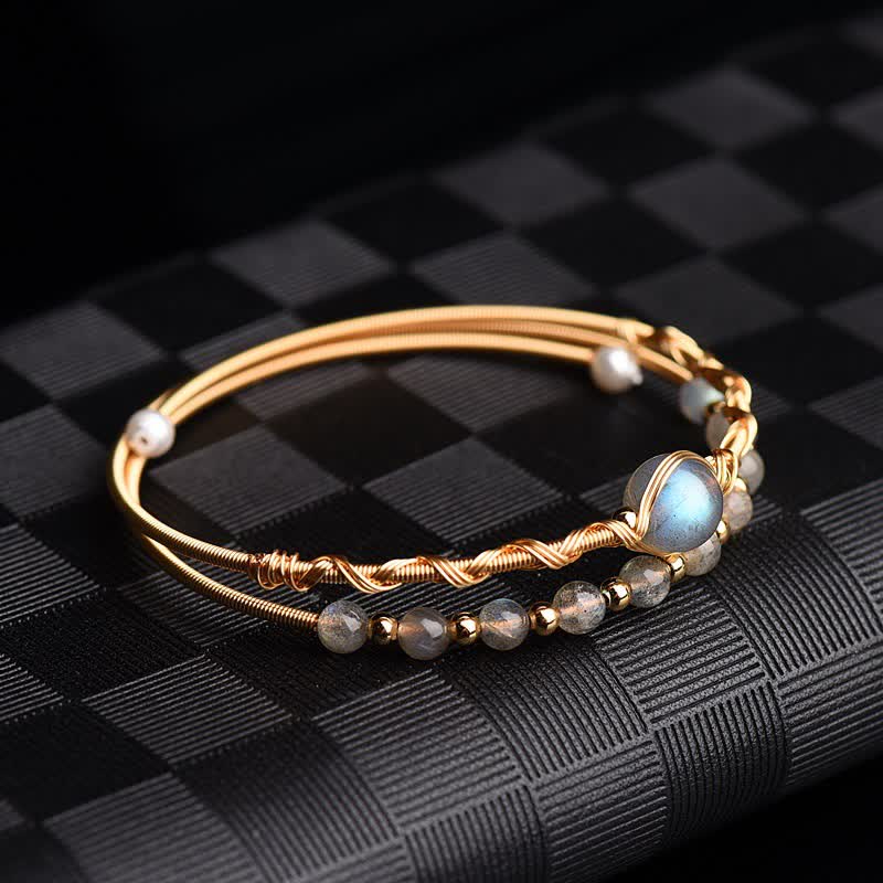 Buddha Stones Maansteen helende Bangle-armband - image 0