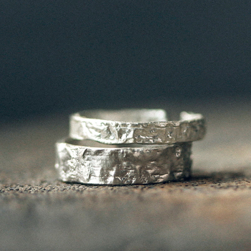 Buddha Stones Ring voor stellen, eenvoudig ontwerp, 925 sterling zilver, met zegenmotief. - image 7