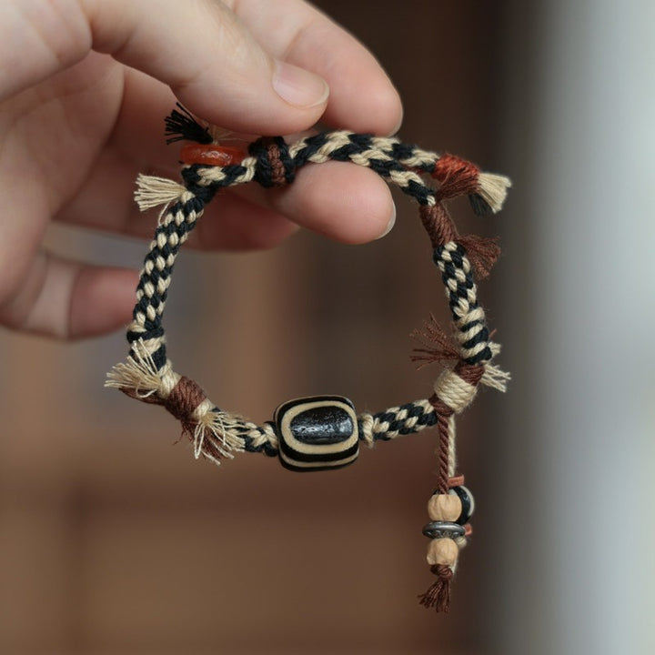 Buddha Stones Vintage Tibetaanse Dzi kralen Armband - Boeddha Oog Dzi Kraal (Polsomtrek: 15–18 cm) - image 8