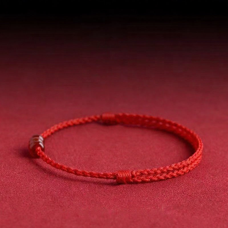 Buddha Stones Minimalistische rode agaat telraam kralen Armband/ Enkelband - image 1