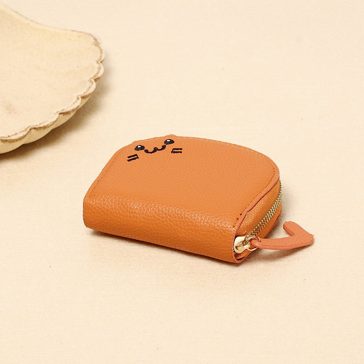 Buddha Stones Compacte Portemonnee van PU-leer met geborduurde kattenoortjes - image 5