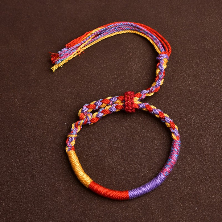 Buddha Stones Tibetaanse veelkleurige Armband in folkloristische stijl - Veelkleurige Armband (Polsomtrek: 16-20 cm) - image 1