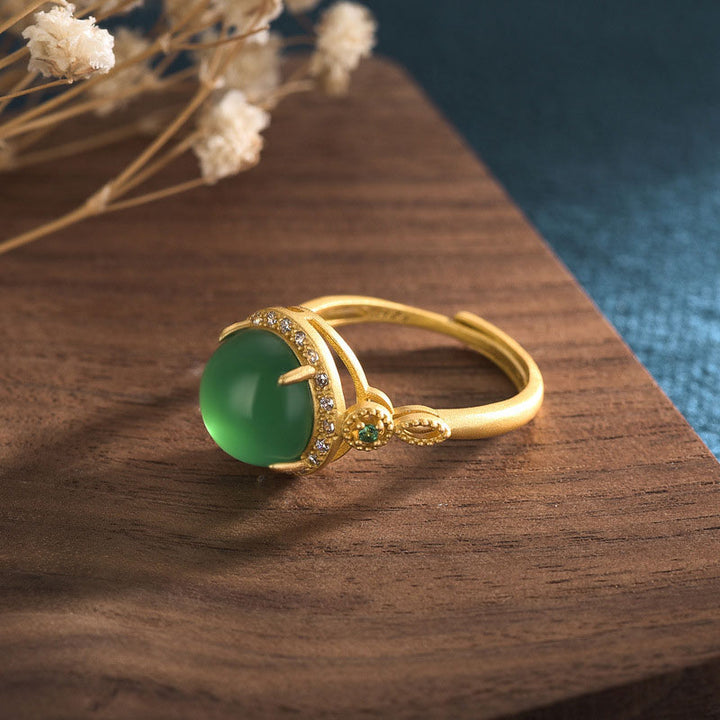 Buddha Stones Groene jade Ring - image 2