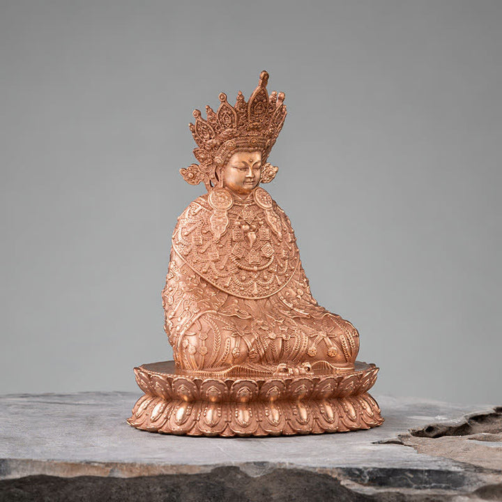 Buddha Stones Shakyamuni beeldje, symbool van mededogen, handgemaakt koperen beeldje ter decoratie - image 1