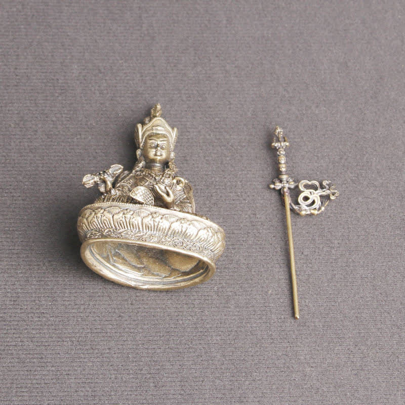 Buddha Stones Padmasambhava Boeddhabeeld Sereniteit Koperen Beeld Decoratie Tempelornament - image 8