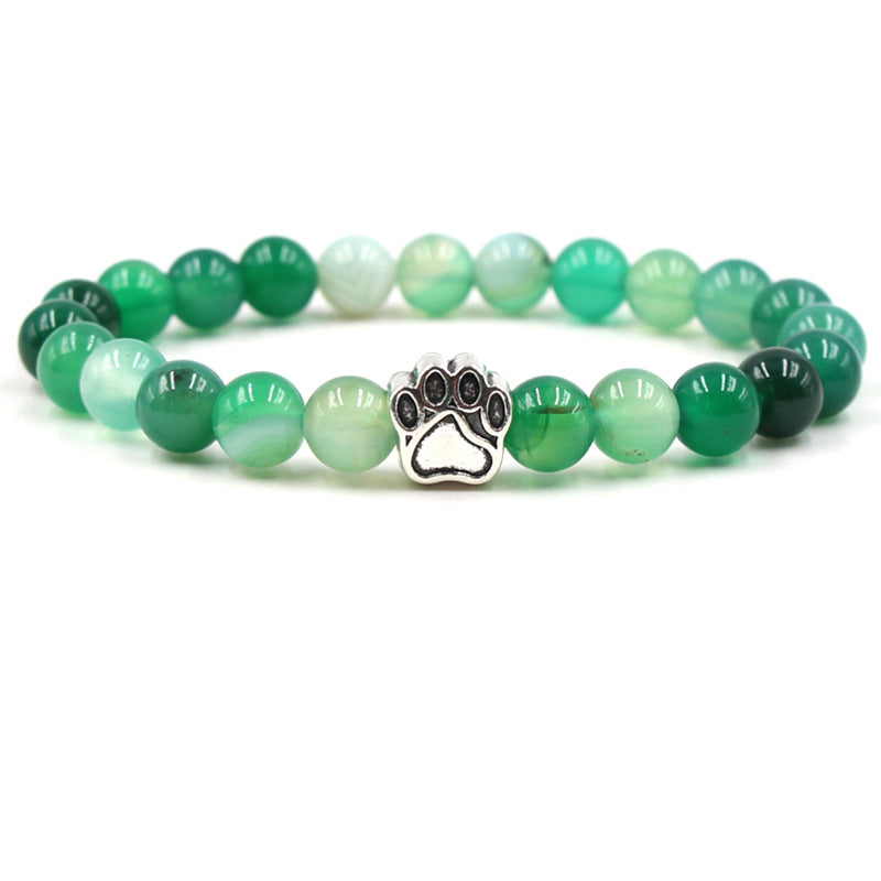 Indiase agaat groene agaat hondenpoot positieve kalmerende Armband - Groene agaat (Kracht ♥ Succes) - image 2