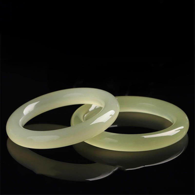 Buddha Stones Natuurlijke Bangle jade Manchetarmband met overvloedmotief - image 1