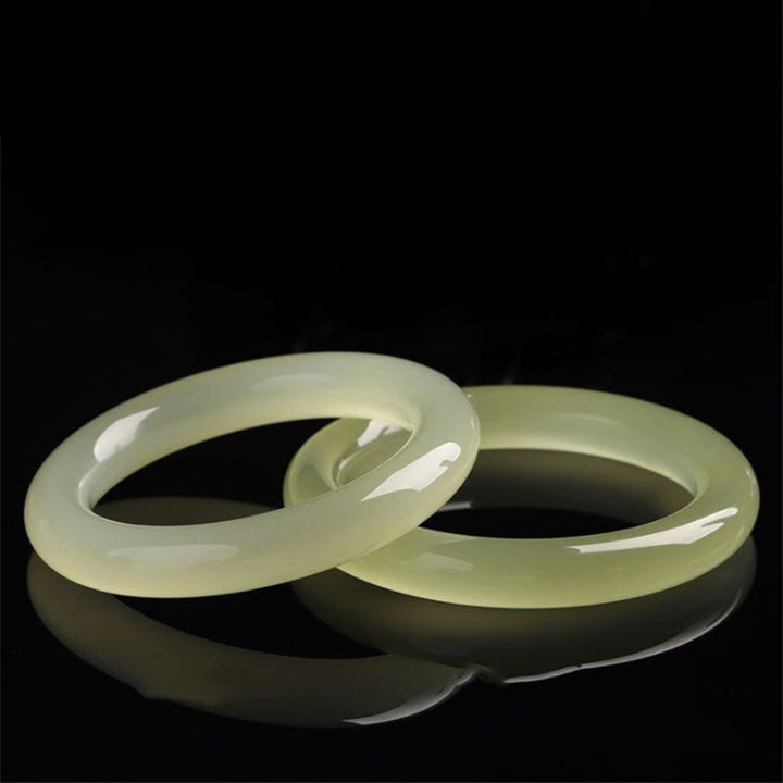 Buddha Stones Natuurlijke Bangle jade Manchetarmband met overvloedmotief - image 1