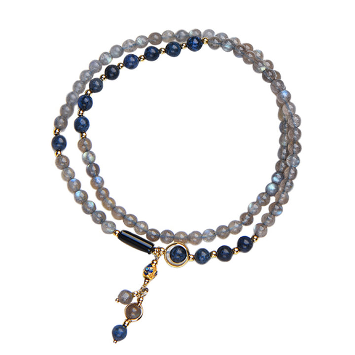Buddha Stones Maansteen Lazuriet Lapis Lazuli Kalmerende Helende Positieve Armband - image 15