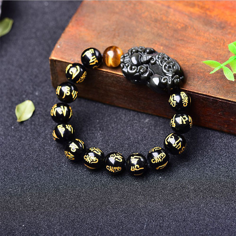 Feng Shui PiXiu Obsidiaan Rijkdom Armband - image 3