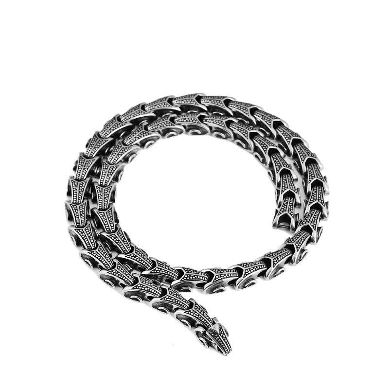 Buddha Stones Beschermende Ketting met hanger en drakenpatroon van titaniumstaal . - image 19