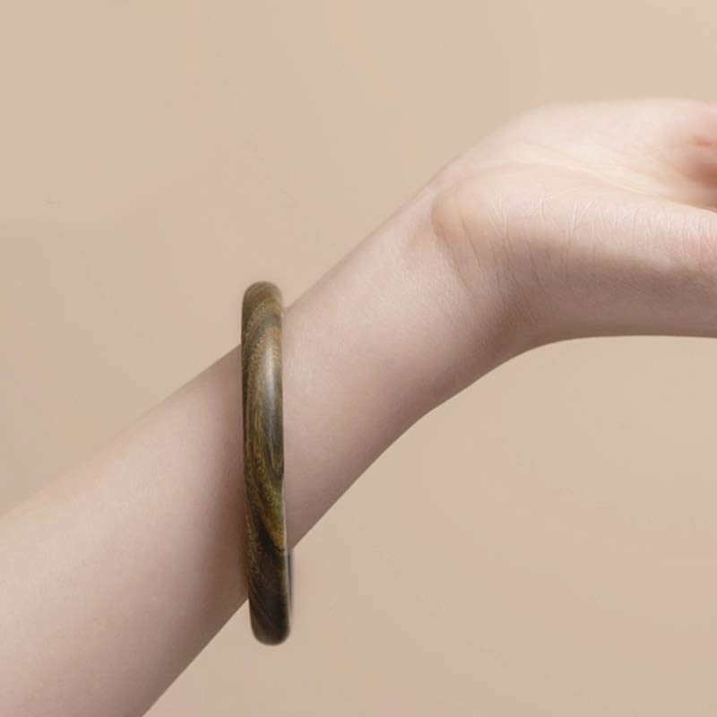 Buddha Stones Tibetaanse armband met kleine blaadjes, rood sandelhout en ebbenhout , Bangle-armband - image 20