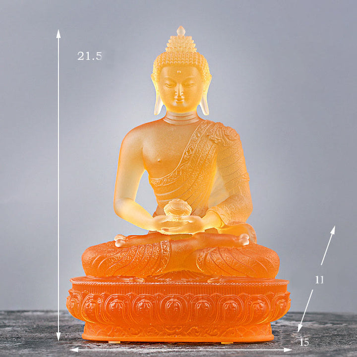 Buddha Stones Handgemaakte Boeddha-beeldje van Liuli, kunstwerk, sereniteitsbeeld, woondecoratie. - image 12