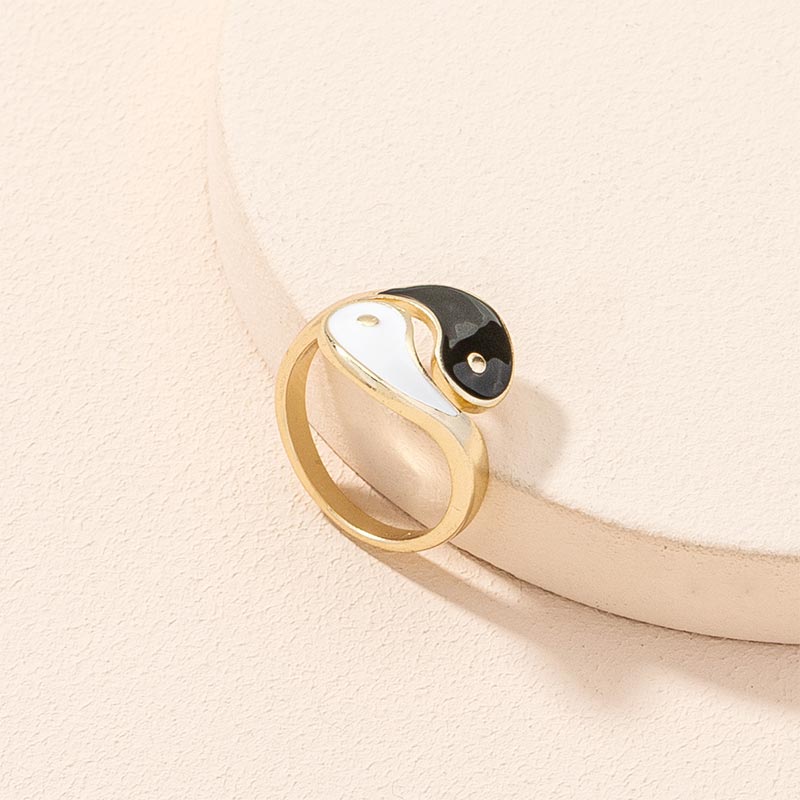 Verstelbare Ring met Yin Yang-symbool en zegenmotief voor stellen. - image 3